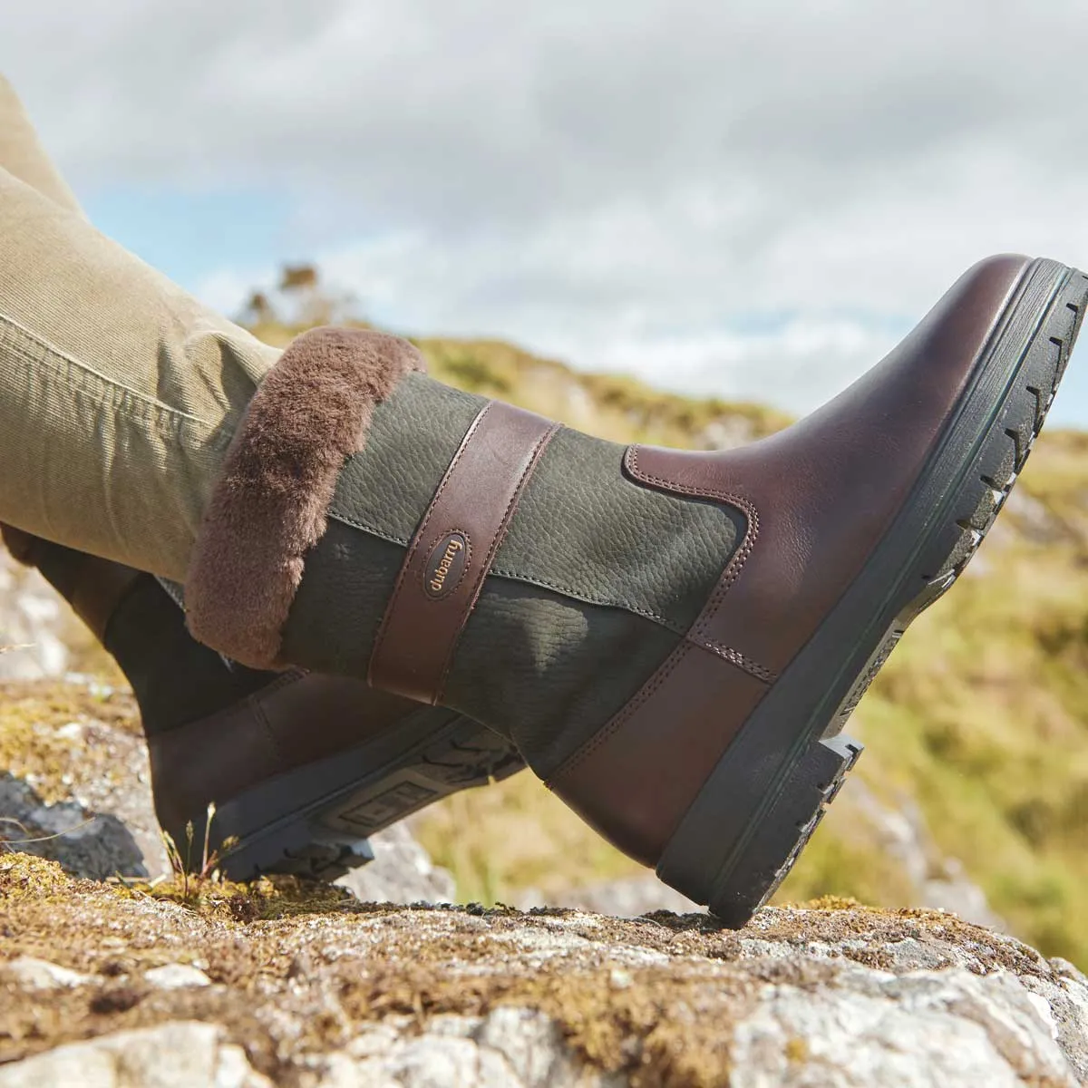 40% OFF DUBARRY Foxrock Fur Lined Country Boots - Womens - Black/Brown -Size: UK 3.5 (EU36)