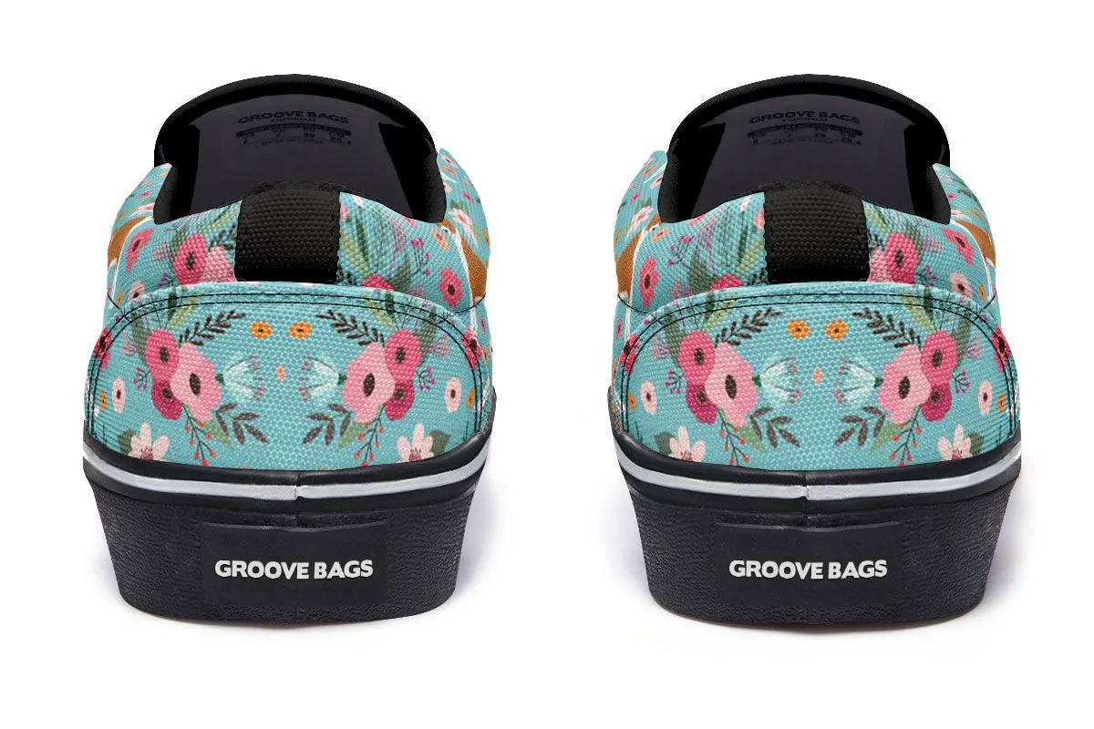 Basenji Flower Slip-On Shoes