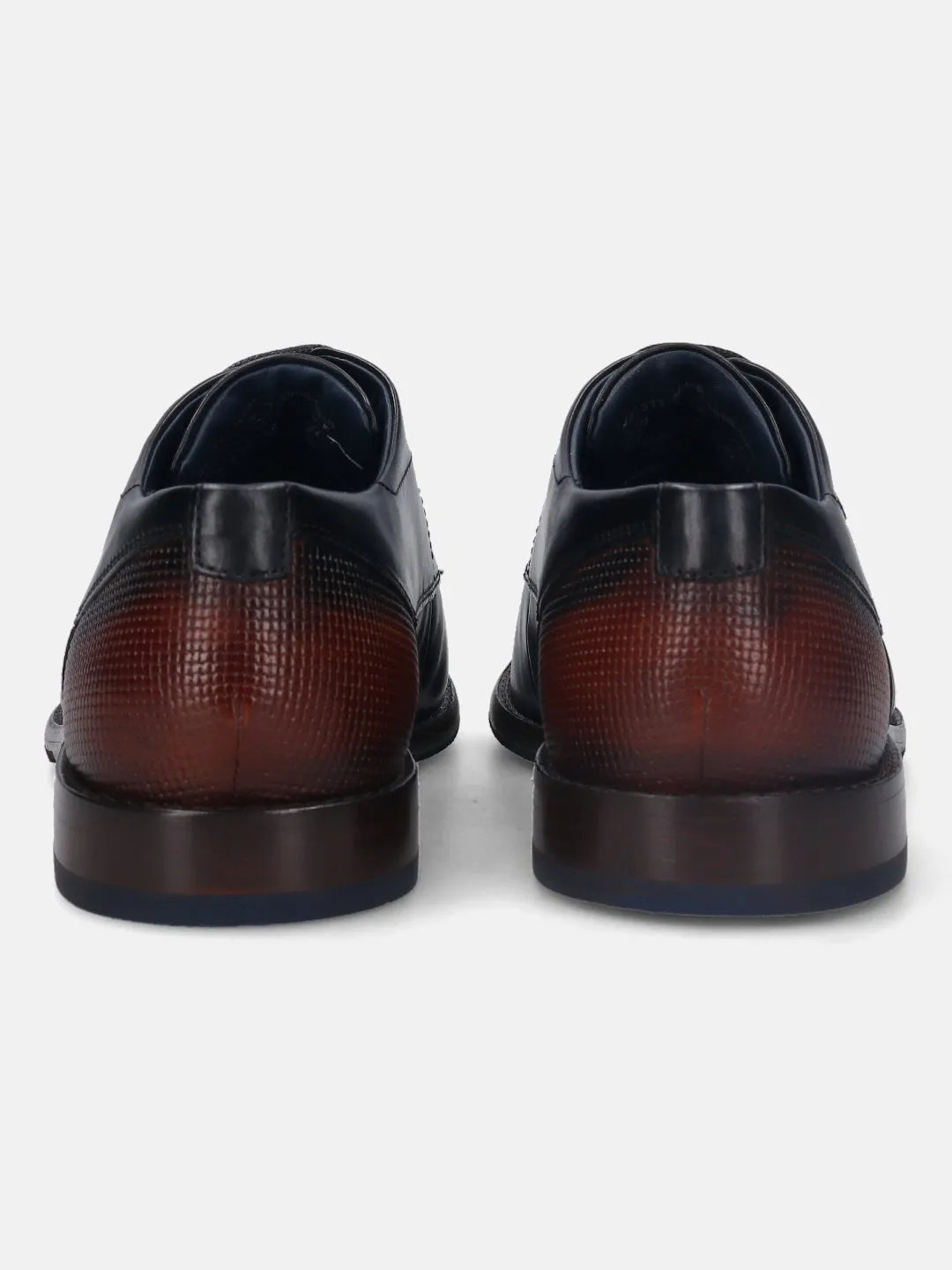 bugatti Black Premium Leather Derby Shoes