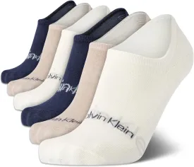 Calvin Klein Men's Liner Socks - 6 Pack Cushioned Non-Slip No Show Sneaker Loafer Socks - Ultra Low Cut Socks for Men (7-12)