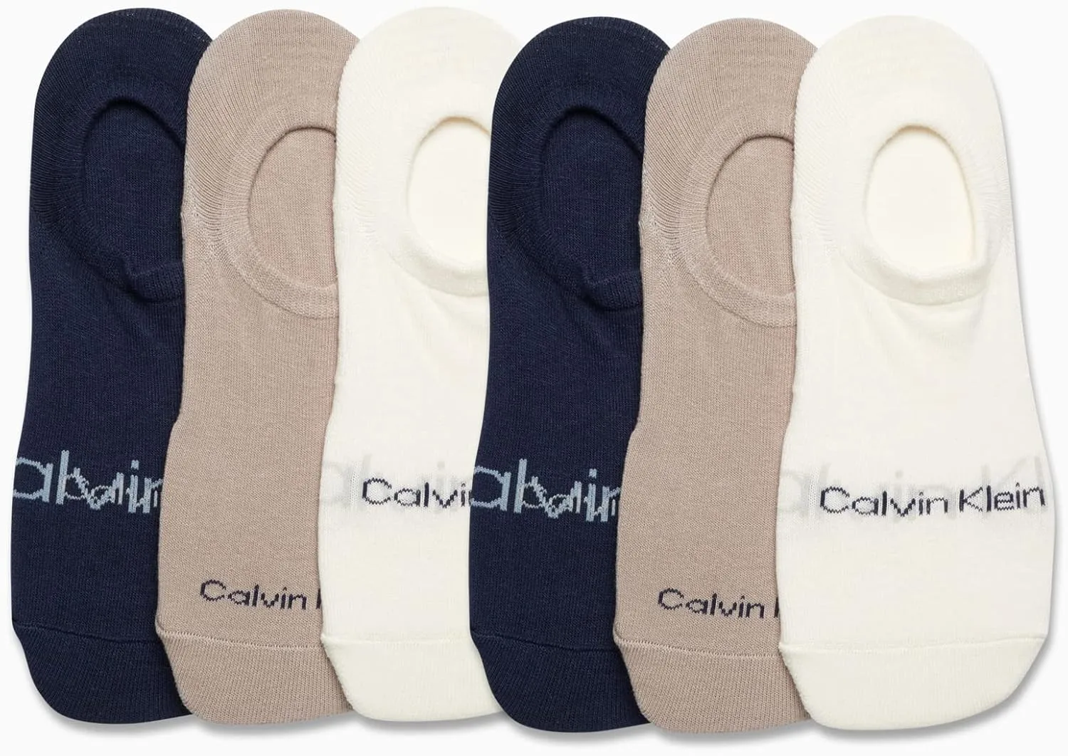Calvin Klein Men's Liner Socks - 6 Pack Cushioned Non-Slip No Show Sneaker Loafer Socks - Ultra Low Cut Socks for Men (7-12)