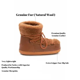 Cool Moon Genuine Fur Women's Snow Boot - SCB-251211-TB