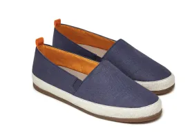 Dark Blue Linen Espadrille - LUCKY LAST