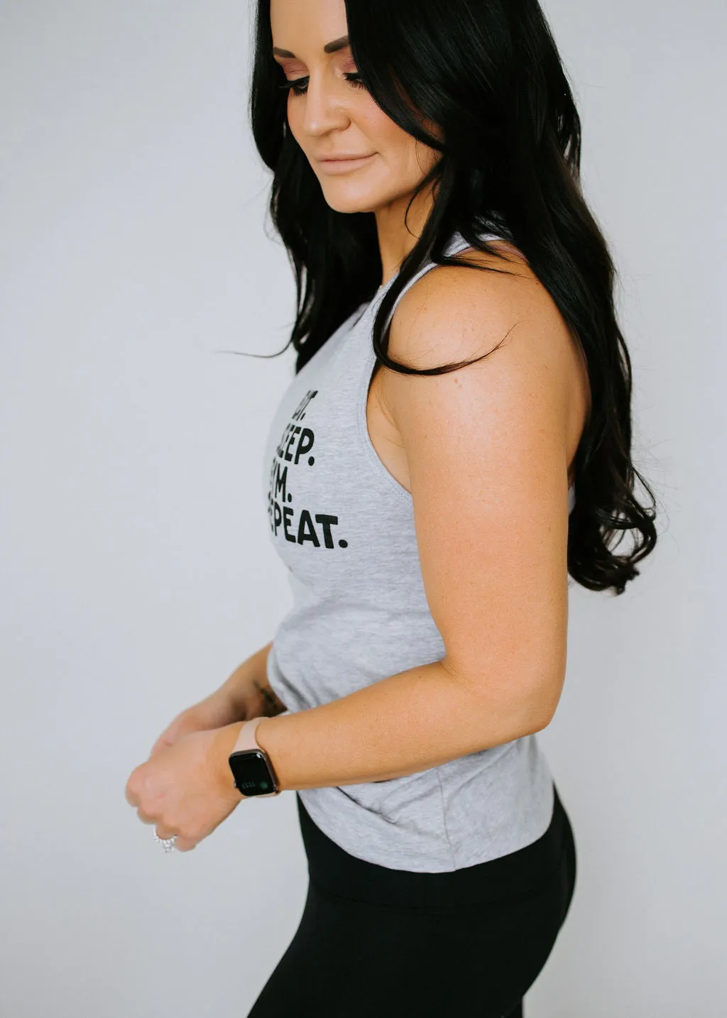 Eat Sleep Gym Repeat Graphic Tank