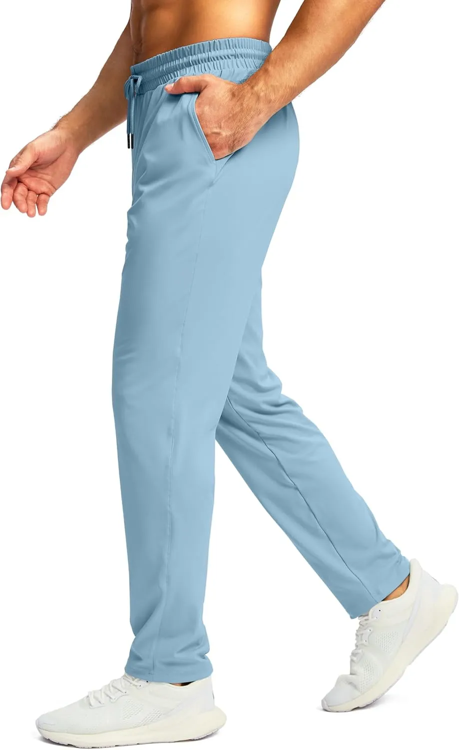 G Gradual Men's Sweatpants with Zipper Pocket Workout Athletic Track Pants Stretch Tapered Joggers for Gym Running Jogging