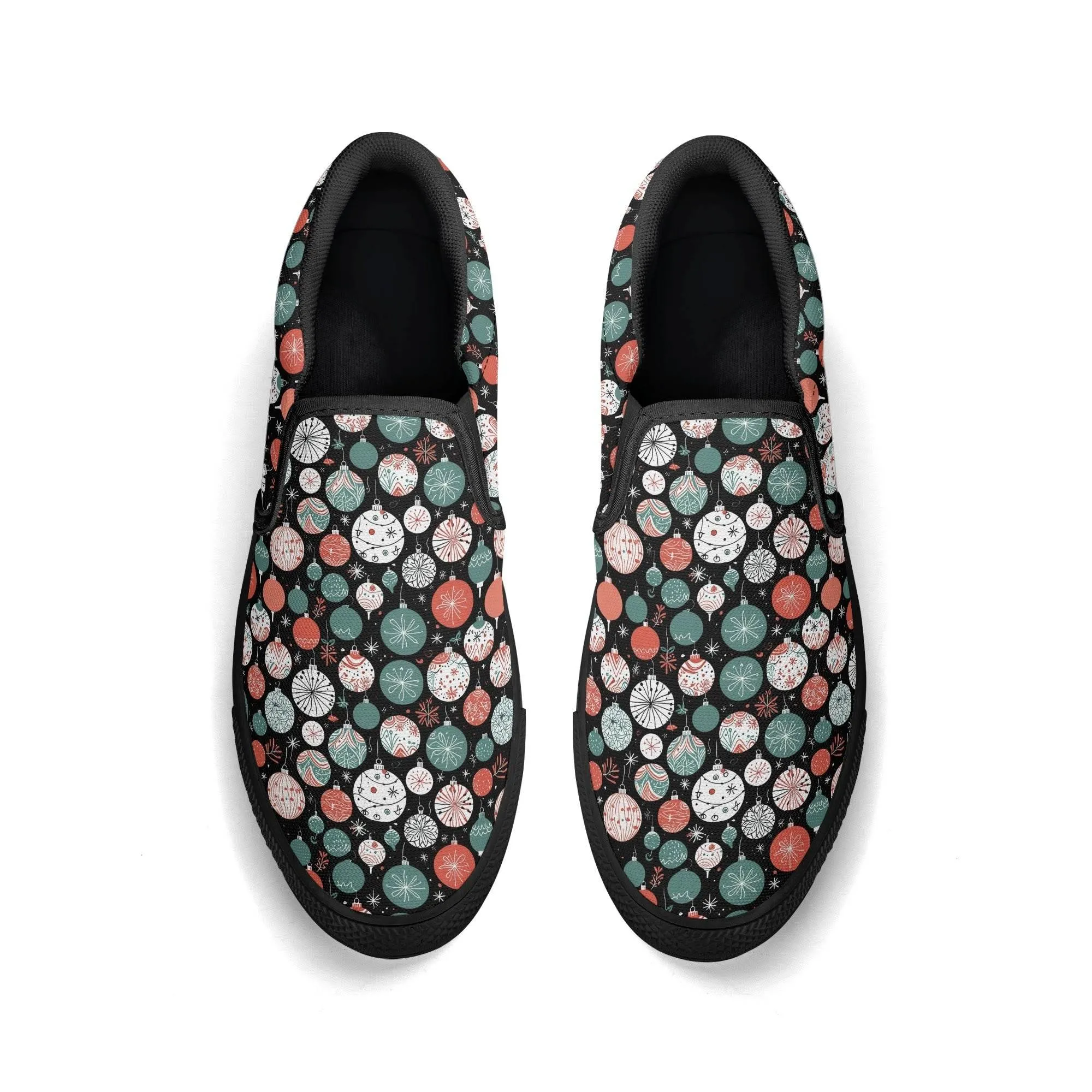 Mens Colorful Ornament Rubber Slip On Shoes