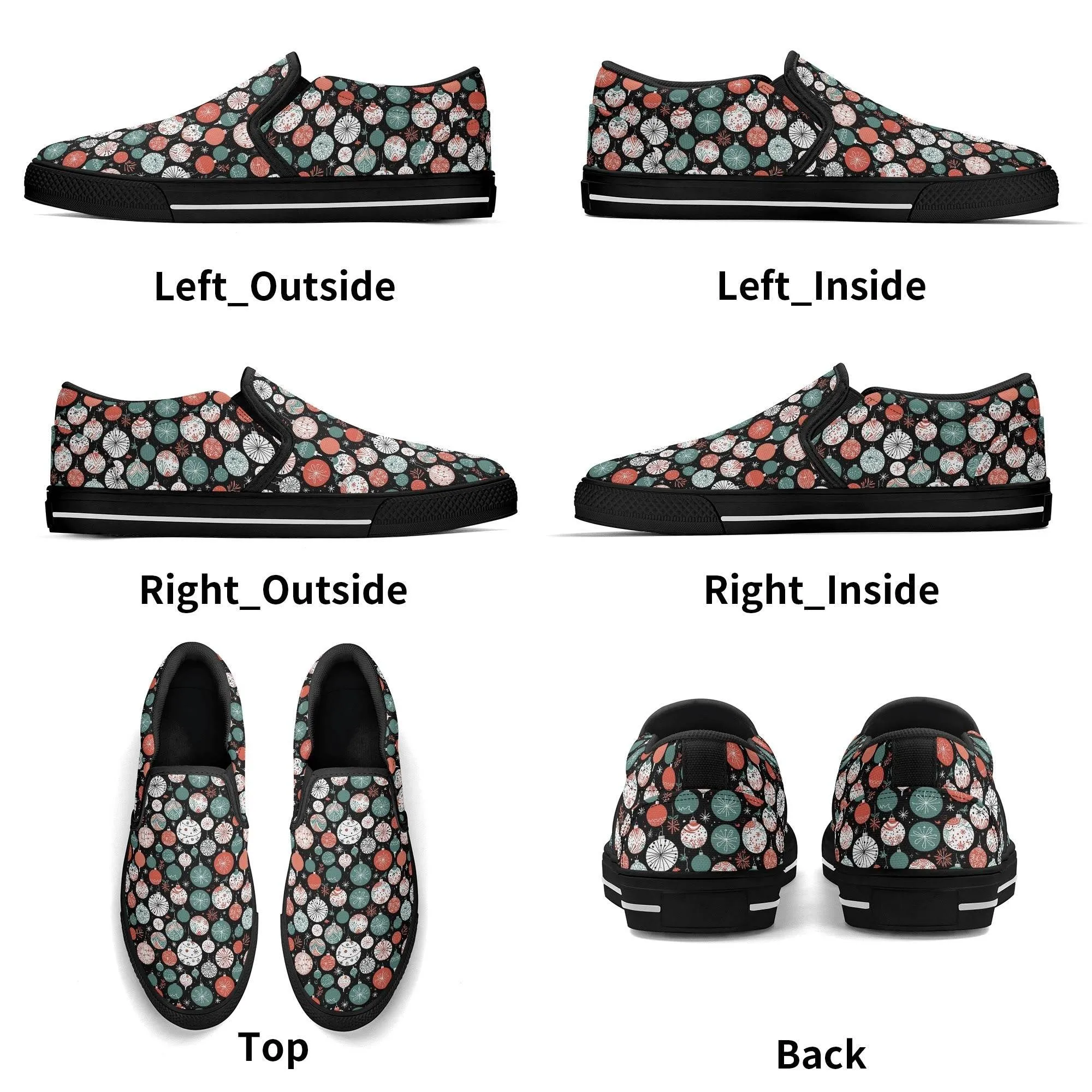 Mens Colorful Ornament Rubber Slip On Shoes