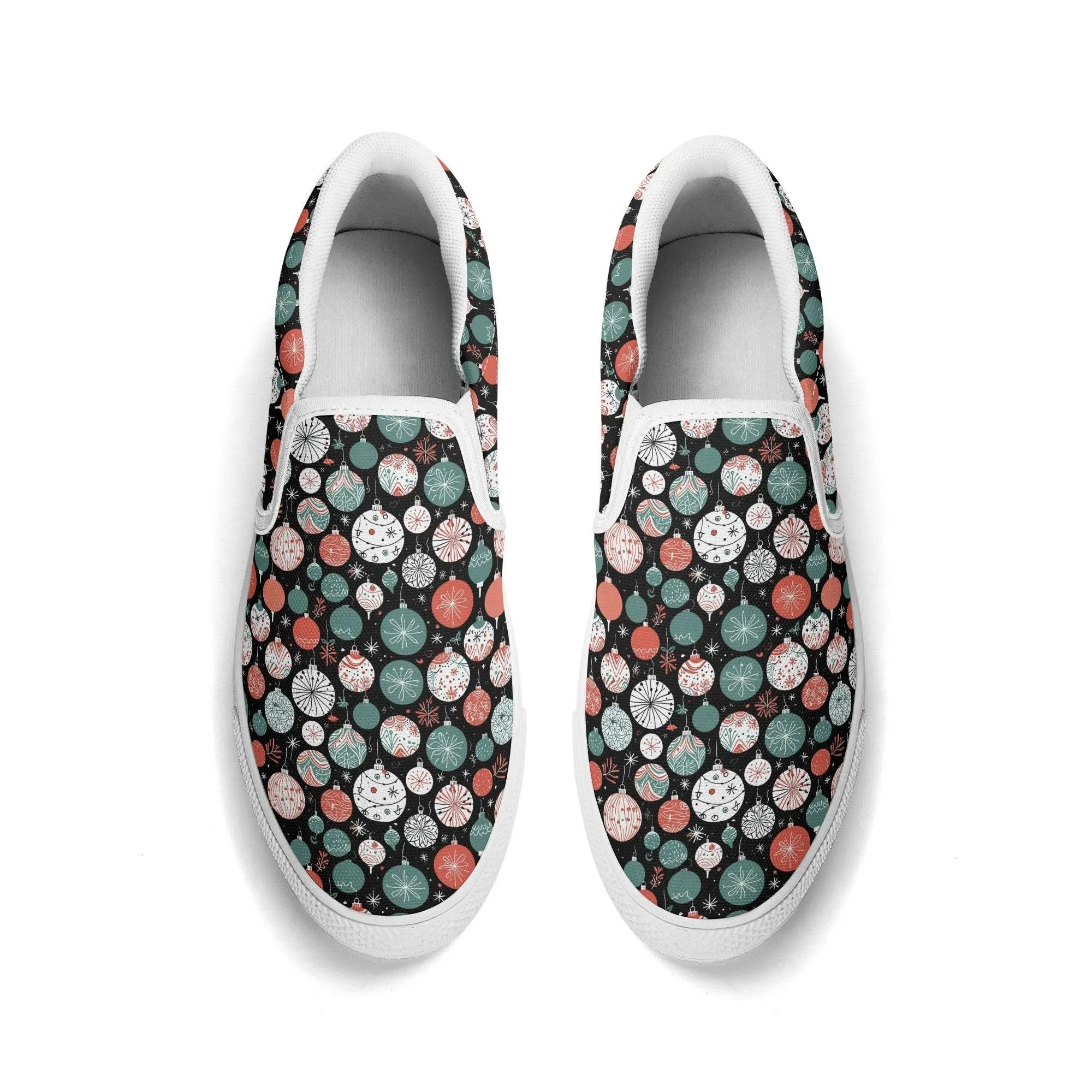 Mens Colorful Ornament Rubber Slip On Shoes