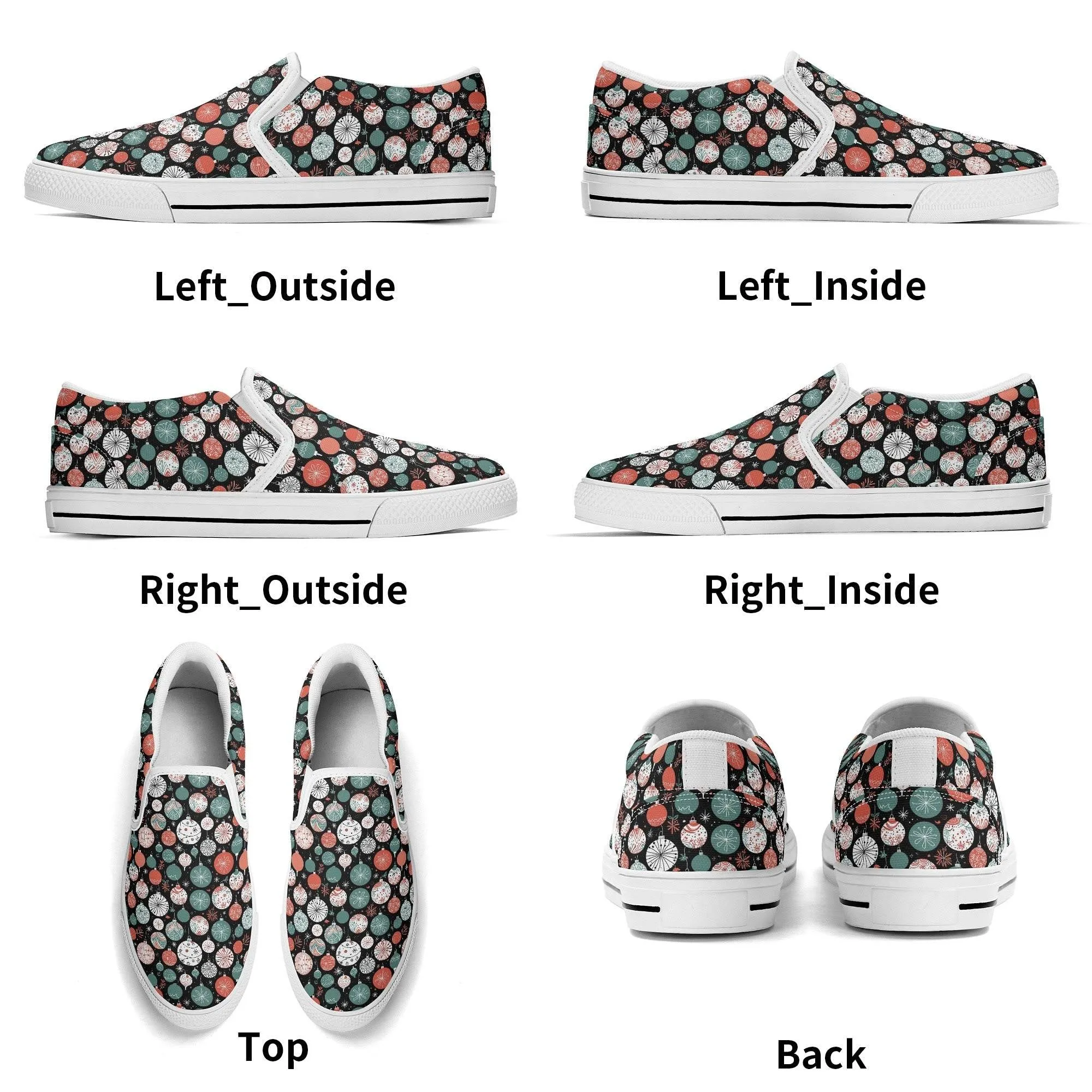 Mens Colorful Ornament Rubber Slip On Shoes