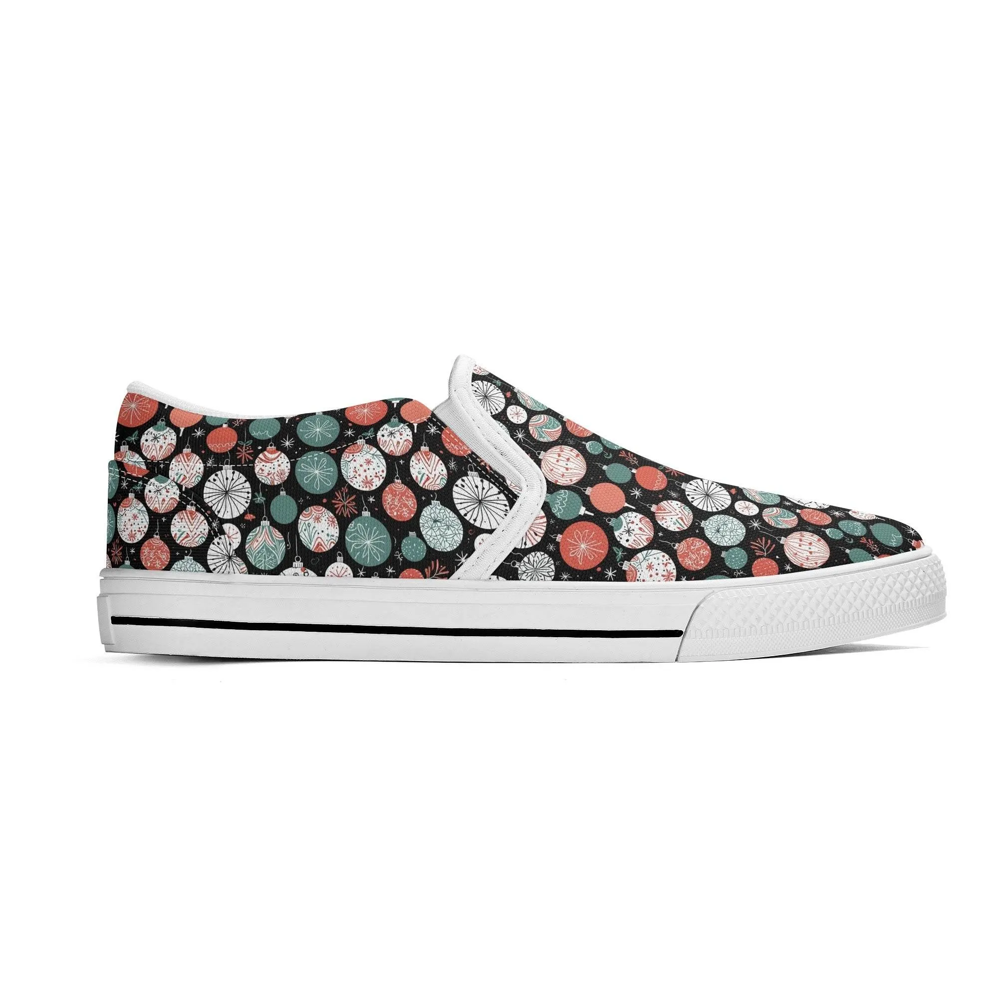 Mens Colorful Ornament Rubber Slip On Shoes