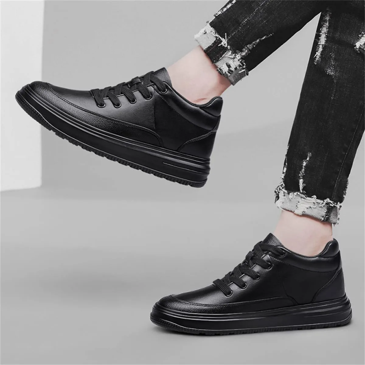 Mens Elevator Boots Casual Business Formal Oxford Walking Shoes Fashion Lightweight Height Increasing Sneakers