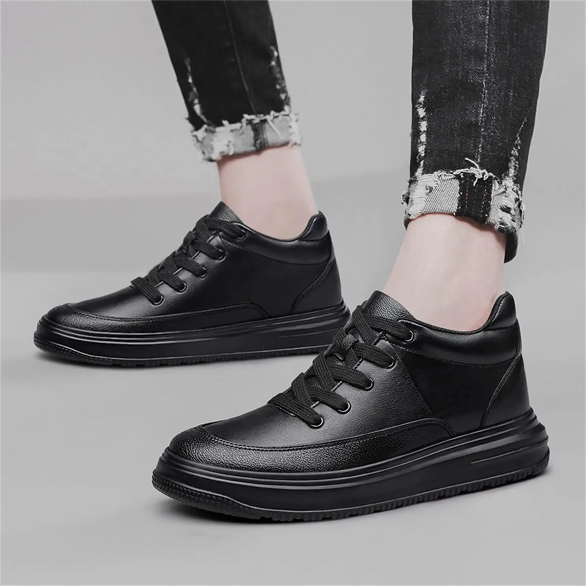 Mens Elevator Boots Casual Business Formal Oxford Walking Shoes Fashion Lightweight Height Increasing Sneakers