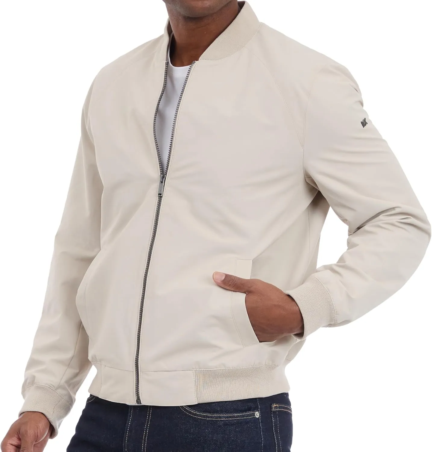 Michael Kors Men's Lightweight Bomber Jacket, Wind and Water Resistant