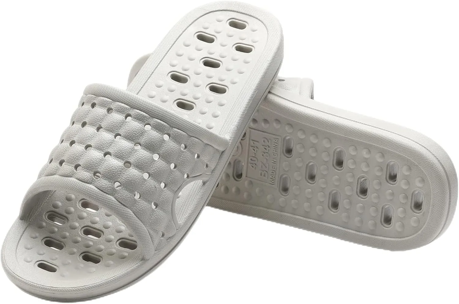 Quick Drying Shower Slippers non-slip Bathroom Slippers Drain Holes Shower Shoes for Women and Men Dorm pool gym