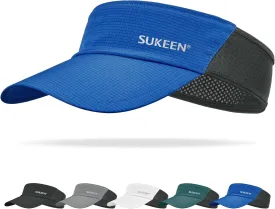 Sukeen Sun Visor Hat for Men Large Head Lightweight Cooling Stretchy Visor Hat for Running, Tennis, Golf, Daily Wear