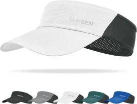 Sukeen Sun Visor Hat for Men Large Head Lightweight Cooling Stretchy Visor Hat for Running, Tennis, Golf, Daily Wear