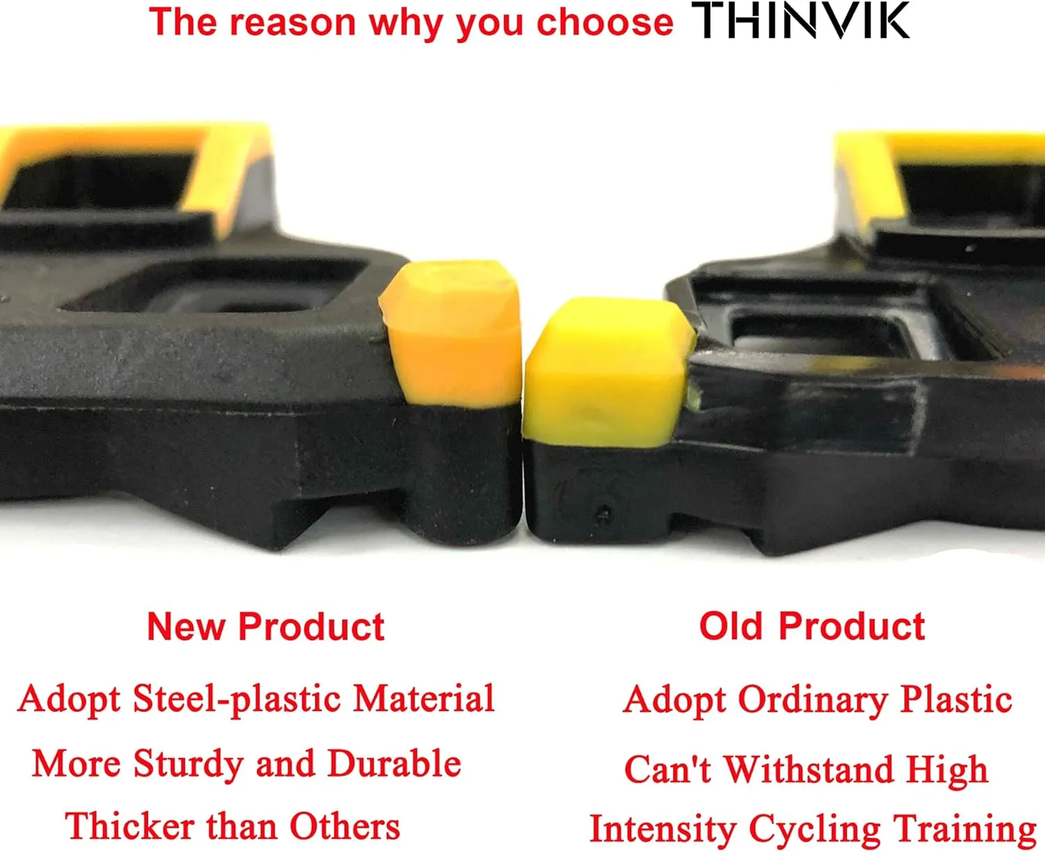 Thinvik Road Bike Cleats for Shimano SPD-SL Locking Cycling Pedals Cleat for Shimano SH10 SH11 SH12 System Shoes