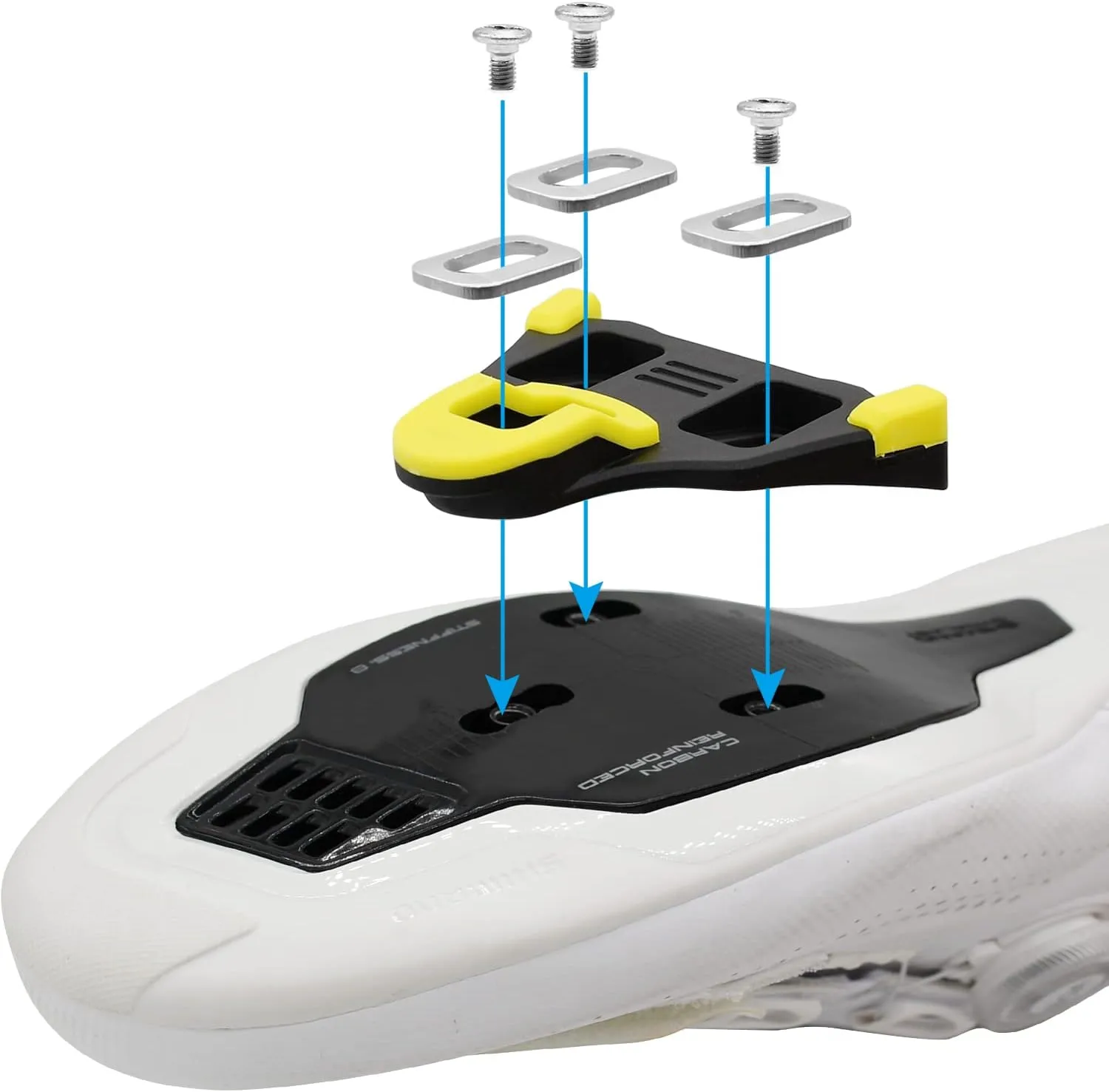 Thinvik Road Bike Cleats for Shimano SPD-SL Locking Cycling Pedals Cleat for Shimano SH10 SH11 SH12 System Shoes