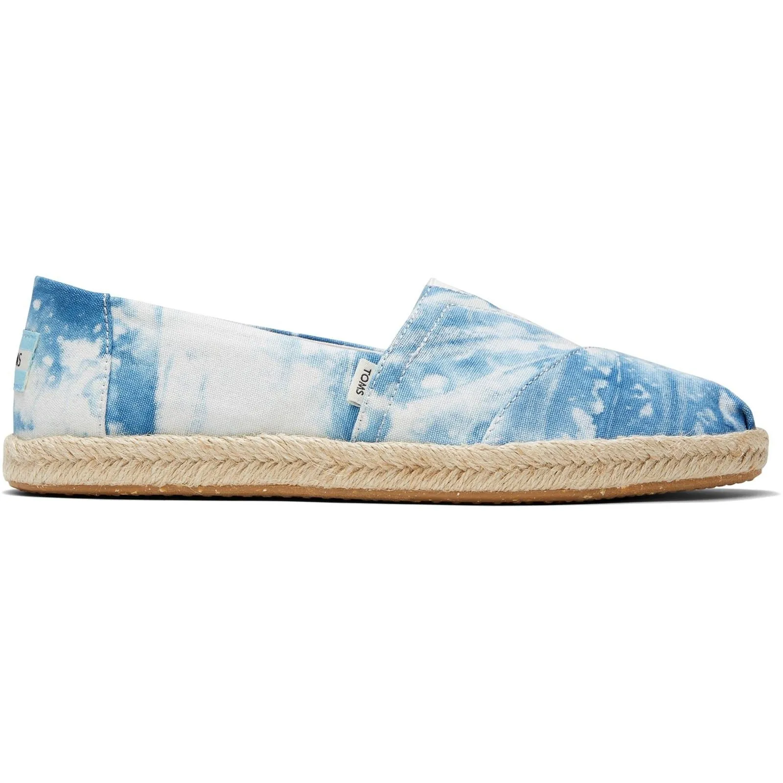 TOMS Alpargata Rope Blue 100% Cotton Female Slip On Ladies Shoes