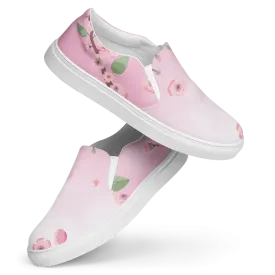 Trendy Pink Florals Canvas Shoes