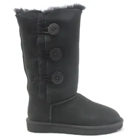 Ugg Bailey Button Triplet II Suede Sheepskin Women's Tall Snow Boots