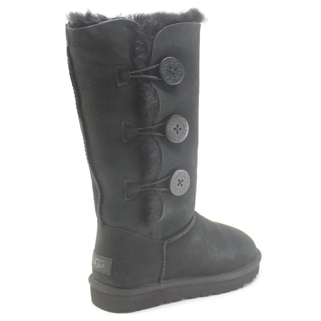 Ugg Bailey Button Triplet II Suede Sheepskin Women's Tall Snow Boots
