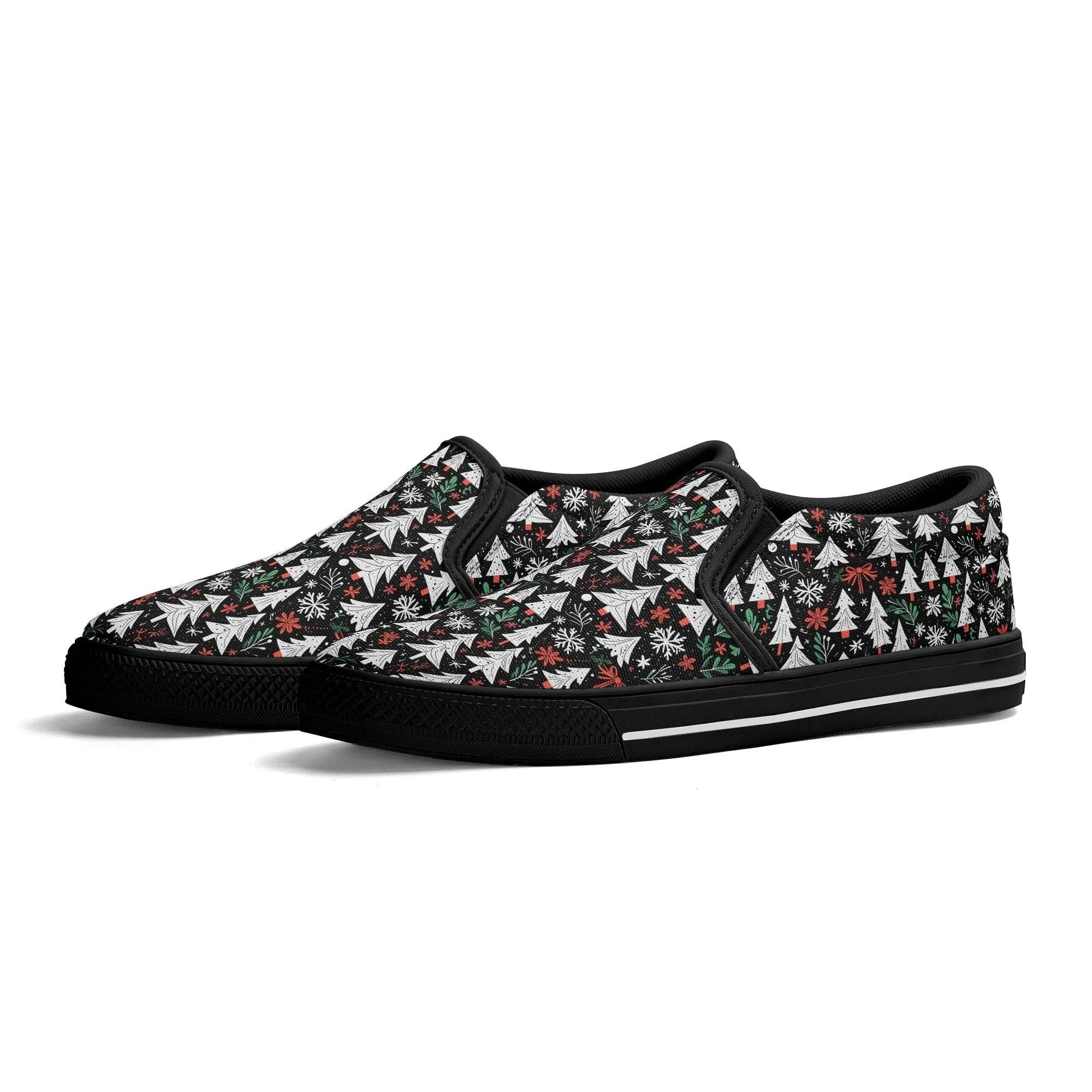 Womens Christmas Tree Rubber Slip On Shoes