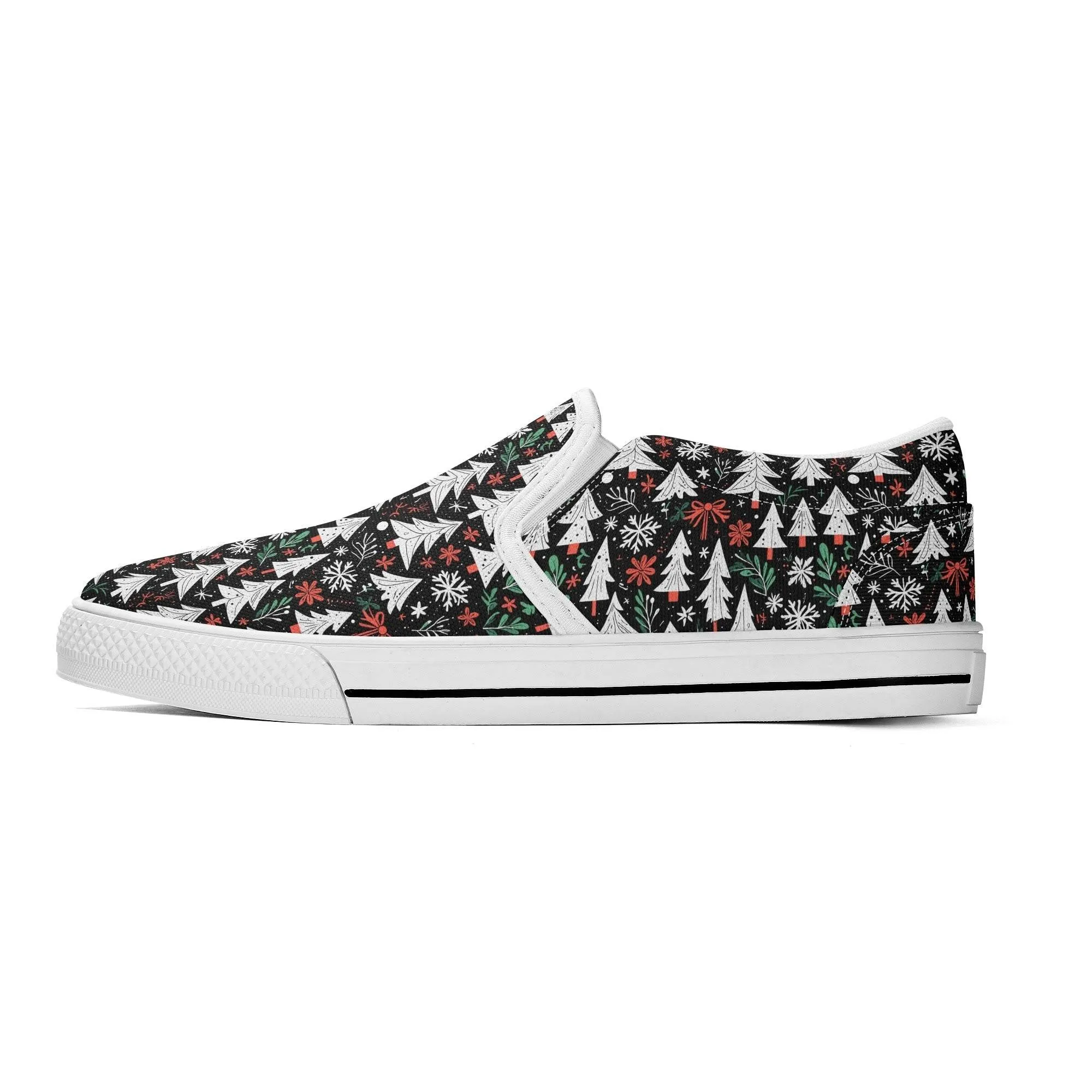 Womens Christmas Tree Rubber Slip On Shoes