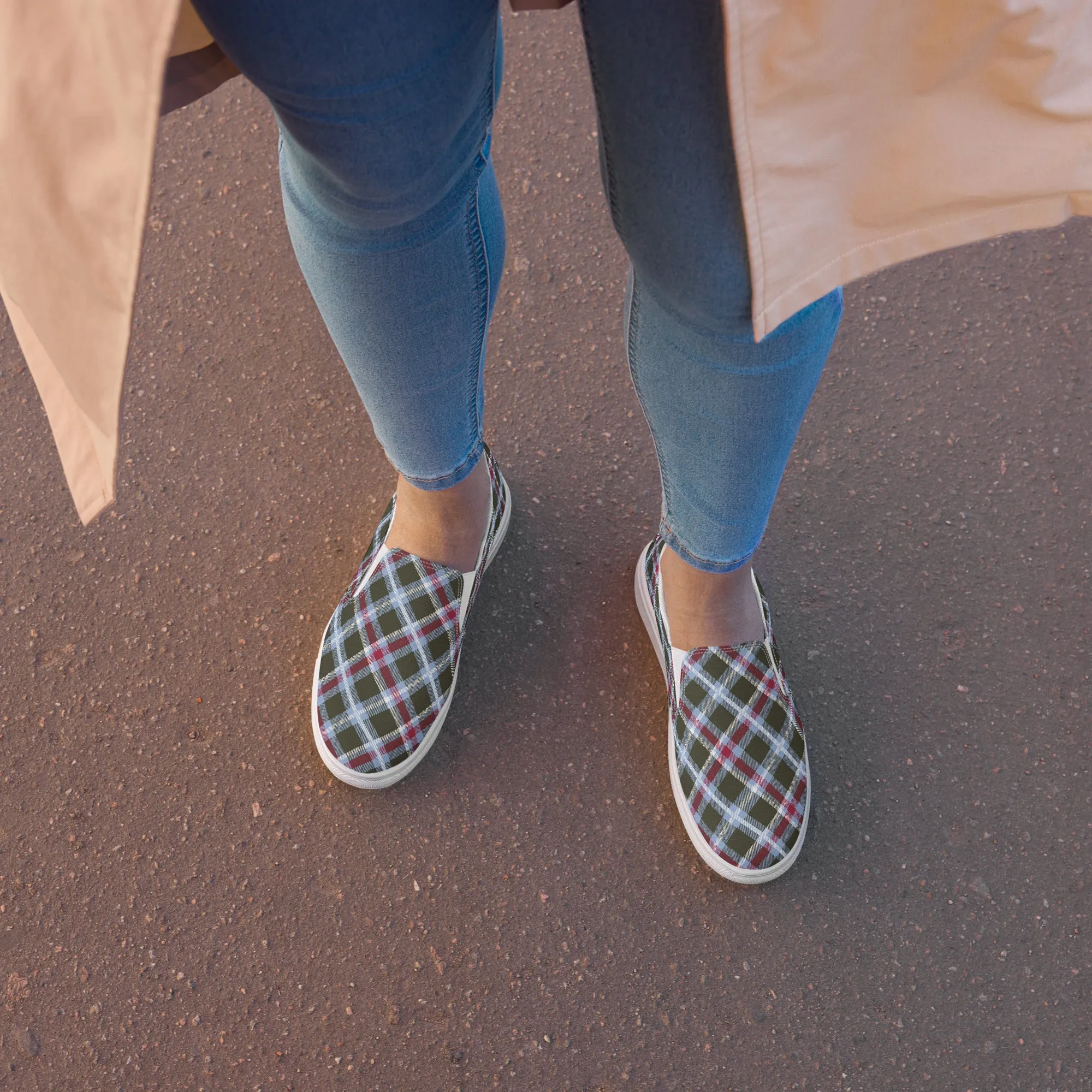 Women’s Plaid slip-on canvas shoes