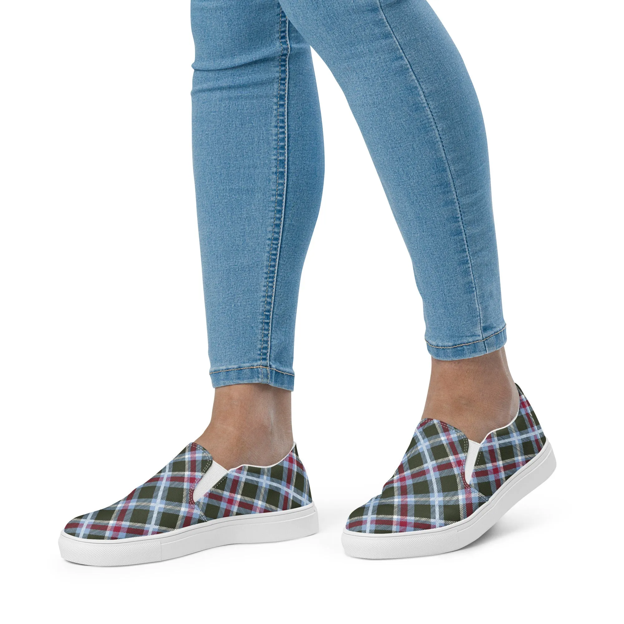 Women’s Plaid slip-on canvas shoes