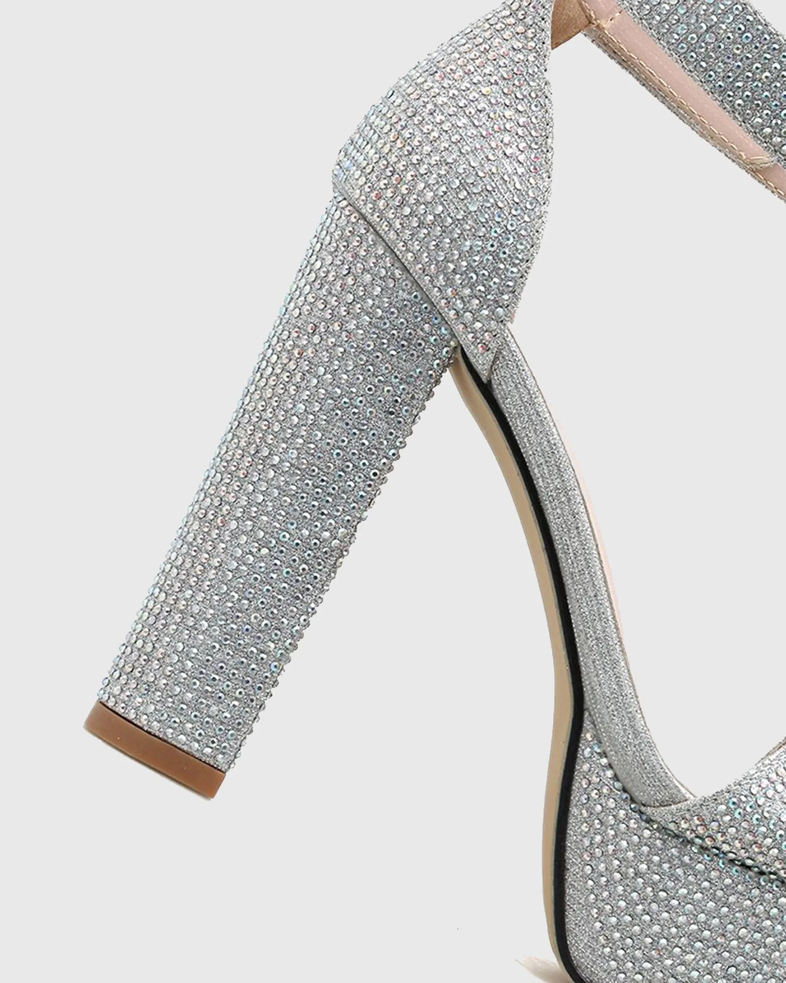 Xiu Rhinestone Strap Platform Sandals
