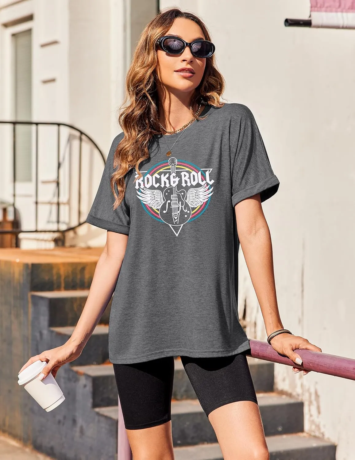 Zeagoo Women Oversized T-Shirt Summer Casual Short Sleeve Loose Tee Tops